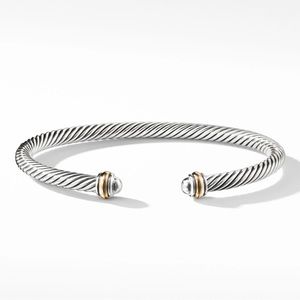 David Yurman Cable Classics Bracelet in Sterling Silver with 18K Yellow Gold